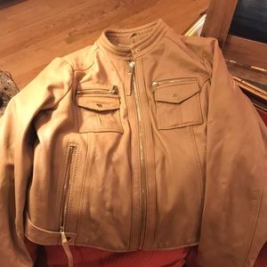 Boston Proper Woman Leather Moto Jacket Size XL